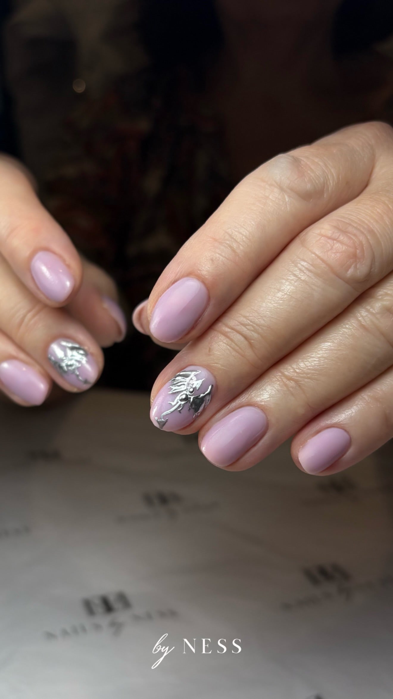 Metallic silver